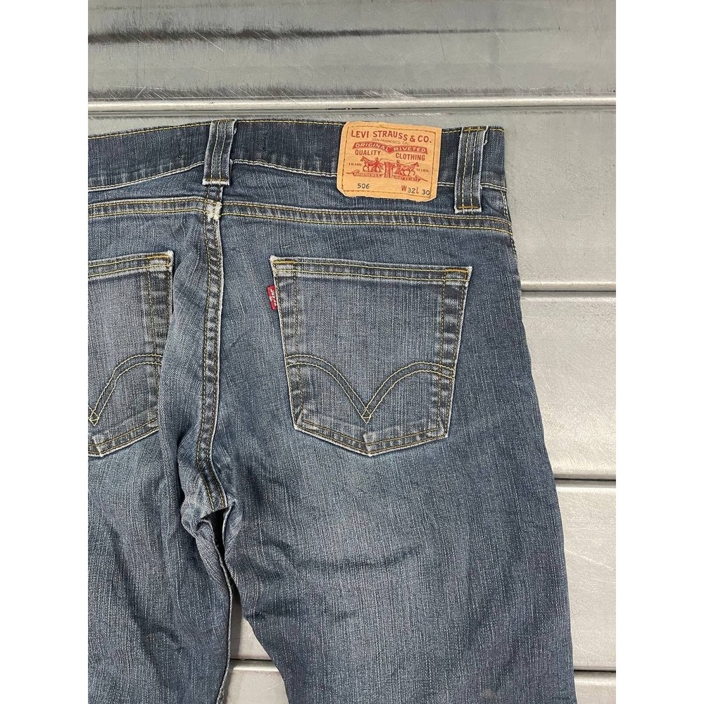 Levis 506 Standard Jeans Mens 32x30 Blue Denim Straight VTG Y2k‎ - Picture 14 of 16
